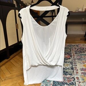 Elegant White Drape Top